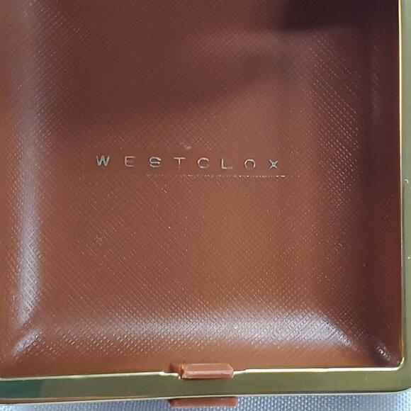 VTG Westclox Travel Alarm Clock Glow Dot Mechanical Wind Up Luminous Brown Works - Picture 4 of 6